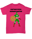 Captain Pizza Hunger Buster Unisex Tee