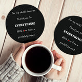 For My Child's Teacher Set Of 6 Round Coasters For My Child's Teacher Set Of 6 Round Coasters