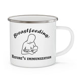 Breastfeeding: Nature's Immunization Enamel Camping Mug Breastfeeding: Nature's Immunization Enamel Camping Mug