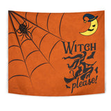 Witch Please - Halloween Wall Tapestry - FREE SHIPPING Witch Please - Halloween Wall Tapestry - FREE SHIPPING