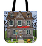 Derelict House Halloween Trick Or Treat Cloth Tote Goody Bag Derelict House Halloween Trick Or Treat Cloth Tote Goody Bag