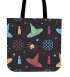 Hats & Spiders Halloween Trick Or Treat Cloth Tote Goody Bag Hats & Spiders Halloween Trick Or Treat Cloth Tote Goody Bag