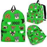 I Love Dogs Backpack (FPD Green) - FREE SHIPPING I Love Dogs Backpack (FPD Green) - FREE SHIPPING