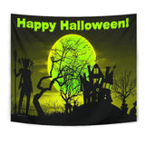 Happy Halloween Design #2 - Halloween Wall Tapestry - FREE SHIPPING Happy Halloween Design #2 - Halloween Wall Tapestry - FREE SHIPPING