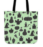 Halloween Icons Halloween Trick Or Treat Cloth Tote Goody Bag (Light Green) Halloween Icons Halloween Trick Or Treat Cloth Tote Goody Bag (Light Green)