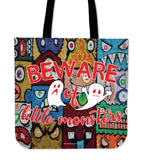 Beware Of Little Monsters Halloween Trick Or Treat Cloth Tote Goody Bag Beware Of Little Monsters Halloween Trick Or Treat Cloth Tote Goody Bag
