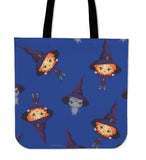 Cute Witches Halloween Trick Or Treat Cloth Tote Goody Bag (Blue) Cute Witches Halloween Trick Or Treat Cloth Tote Goody Bag (Blue)