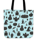 Halloween Icons Halloween Trick Or Treat Cloth Tote Goody Bag (Light Blue) Halloween Icons Halloween Trick Or Treat Cloth Tote Goody Bag (Light Blue)