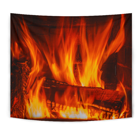 Log Fire Wall Tapestry - FREE SHIPPING Log Fire Wall Tapestry - FREE SHIPPING