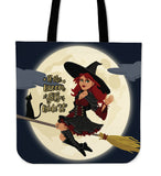 If The Broom Fits, Ride It Design #2 Halloween Trick Or Treat Cloth Tote Goody Bag If The Broom Fits, Ride It Design #2 Halloween Trick Or Treat Cloth Tote Goody Bag