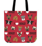 I Love Dogs Cloth Tote I Love Dogs Cloth Tote