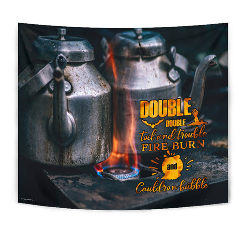 Double Double Toil And Trouble - Halloween Wall Tapestry - FREE SHIPPING Double Double Toil And Trouble - Halloween Wall Tapestry - FREE SHIPPING