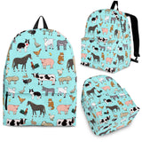 Farm Animals Design #1 Backpack (Light Blue) - FREE SHIPPING Farm Animals Design #1 Backpack (Light Blue) - FREE SHIPPING