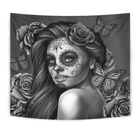 Calavera Fresh Look Design #2 Wall Tapestry (Vintage Retro) - FREE SHIPPING