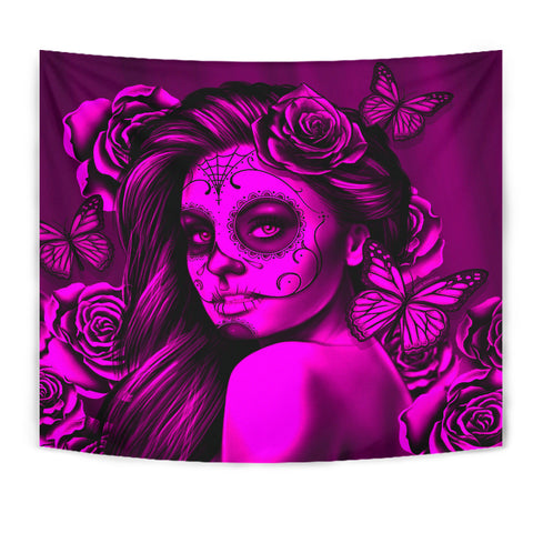Calavera Fresh Look Design #2 Wall Tapestry (Pink Easy On The Eyes Rose) - FREE SHIPPING Calavera Fresh Look Design #2 Wall Tapestry (Pink Easy On The Eyes Rose) - FREE SHIPPING
