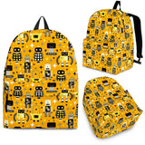 Retro Robots Backpack (Yellow) - FREE SHIPPING Retro Robots Backpack (Yellow) - FREE SHIPPING
