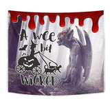 A Wee Bit Wicked - Halloween Wall Tapestry - FREE SHIPPING A Wee Bit Wicked - Halloween Wall Tapestry - FREE SHIPPING