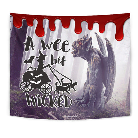 A Wee Bit Wicked - Halloween Wall Tapestry - FREE SHIPPING