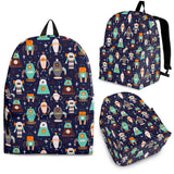 Retro Robots Backpack (Dark Blue) - FREE SHIPPING Retro Robots Backpack (Dark Blue) - FREE SHIPPING