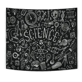 Science Chalkboard Design #1 Tapestry Black - FREE SHIPPING Science Chalkboard Design #1 Tapestry Black - FREE SHIPPING