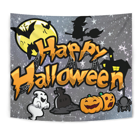 Happy Halloween Design #1 - Halloween Wall Tapestry - FREE SHIPPING Happy Halloween Design #1 - Halloween Wall Tapestry - FREE SHIPPING