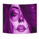 Calavera Fresh Look Design #3 Wall Tapestry (Purple Amethyst) - FREE SHIPPING Calavera Fresh Look Design #3 Wall Tapestry (Purple Amethyst) - FREE SHIPPING