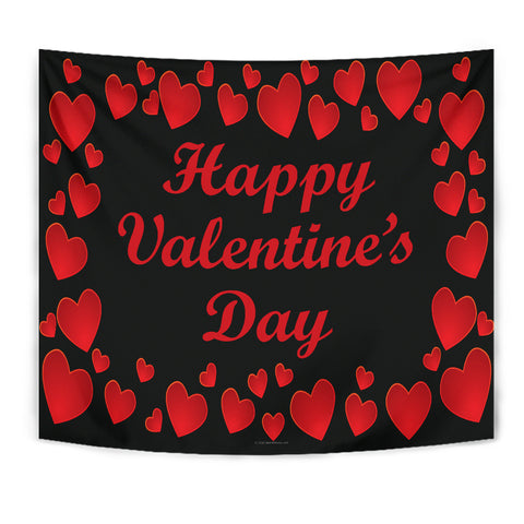 Happy Valentine's Day Design #2 (Without Text Surround) Wall Tapestry - FREE SHIPPING