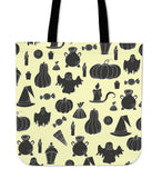 Halloween Icons Halloween Trick Or Treat Cloth Tote Goody Bag (Light Yellow) Halloween Icons Halloween Trick Or Treat Cloth Tote Goody Bag (Light Yellow)