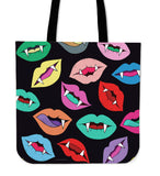 Vampire Teeth Halloween Trick Or Treat Cloth Tote Goody Bag Vampire Teeth Halloween Trick Or Treat Cloth Tote Goody Bag