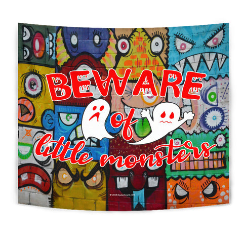 Beware Of Little Monsters - Halloween Wall Tapestry - FREE SHIPPING