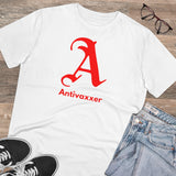Scarlet Letter Antivaxxer Organic Creator T-shirt - Unisex Scarlet Letter Antivaxxer Organic Creator T-shirt - Unisex