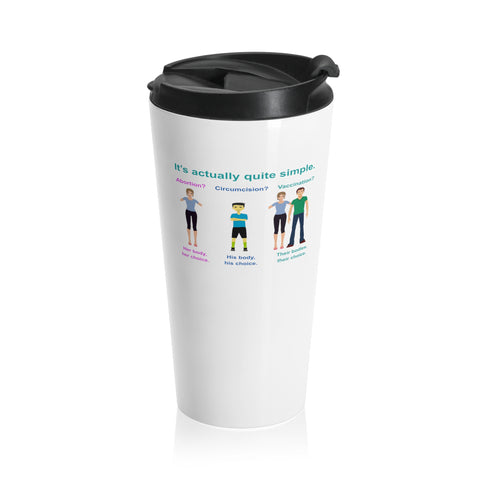 Bodily Autonomy Stainless Steel Travel Mug Bodily Autonomy Stainless Steel Travel Mug