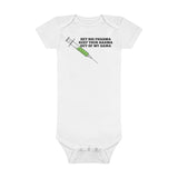 Hey Big Pharma Keep Your Harma Out Of My Arma Organic Baby Bodysuit Hey Big Pharma Keep Your Harma Out Of My Arma Organic Baby Bodysuit