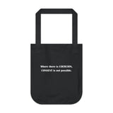 Coercion Organic Canvas Tote Bag Coercion Organic Canvas Tote Bag