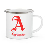 Scarlet Letter Antivaxxer Enamel Camping Mug Scarlet Letter Antivaxxer Enamel Camping Mug