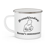 Breastfeeding: Nature's Immunization Enamel Camping Mug Breastfeeding: Nature's Immunization Enamel Camping Mug