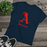 Scarlet Letter Antivaxxer Men's Organic Presenter V-neck Scarlet Letter Antivaxxer Men's Organic Presenter V-neck