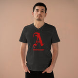 Scarlet Letter Antivaxxer Men's Organic Presenter V-neck Scarlet Letter Antivaxxer Men's Organic Presenter V-neck