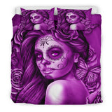 Calavera Fresh Look Design #2 Duvet Cover Set (Purple Night Owl Rose) - FREE SHIPPING Calavera Fresh Look Design #2 Duvet Cover Set (Purple Night Owl Rose) - FREE SHIPPING