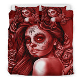 Calavera Fresh Look Design #2 Duvet Cover Set (Red Freedom Rose) - FREE SHIPPING Calavera Fresh Look Design #2 Duvet Cover Set (Red Freedom Rose) - FREE SHIPPING