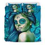 Calavera Fresh Look Design #2 Duvet Cover Set (Turquoise Tiffany Rose) - FREE SHIPPING Calavera Fresh Look Design #2 Duvet Cover Set (Turquoise Tiffany Rose) - FREE SHIPPING