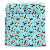 Cute Pandas Design #1 Duvet Cover Set (Blue) - FREE SHIPPING Cute Pandas Design #1 Duvet Cover Set (Blue) - FREE SHIPPING