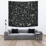 Science Chalkboard Design #1 Tapestry Black - FREE SHIPPING Science Chalkboard Design #1 Tapestry Black - FREE SHIPPING