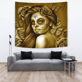 Calavera Fresh Look Design #2 Wall Tapestry (Hazel Sparkle & Shine Rose) - FREE SHIPPING Calavera Fresh Look Design #2 Wall Tapestry (Hazel Sparkle & Shine Rose) - FREE SHIPPING