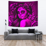 Calavera Fresh Look Design #2 Wall Tapestry (Pink Easy On The Eyes Rose) - FREE SHIPPING Calavera Fresh Look Design #2 Wall Tapestry (Pink Easy On The Eyes Rose) - FREE SHIPPING
