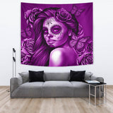 Calavera Fresh Look Design #2 Wall Tapestry (Purple Night Owl) - FREE SHIPPING Calavera Fresh Look Design #2 Wall Tapestry (Purple Night Owl) - FREE SHIPPING