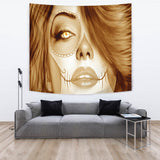Calavera Fresh Look Design #3 Wall Tapestry (Honey Tiger's Eye) - FREE SHIPPING Calavera Fresh Look Design #3 Wall Tapestry (Honey Tiger's Eye) - FREE SHIPPING