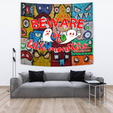 Beware Of Little Monsters - Halloween Wall Tapestry - FREE SHIPPING Beware Of Little Monsters - Halloween Wall Tapestry - FREE SHIPPING