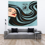 Broom Hair Don't Care Design #1 - Halloween Wall Tapestry - FREE SHIPPING Broom Hair Don't Care Design #1 - Halloween Wall Tapestry - FREE SHIPPING