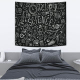 Science Chalkboard Design #1 Tapestry Black - FREE SHIPPING Science Chalkboard Design #1 Tapestry Black - FREE SHIPPING
